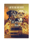 Lienzo personalizado para 2 mascotas 'Barking Bad'