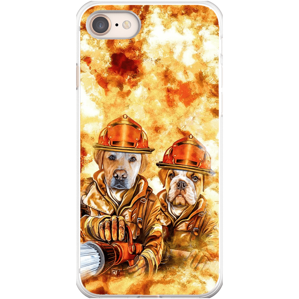 Funda personalizada para teléfono con 2 mascotas &#39;Los Bomberos&#39;