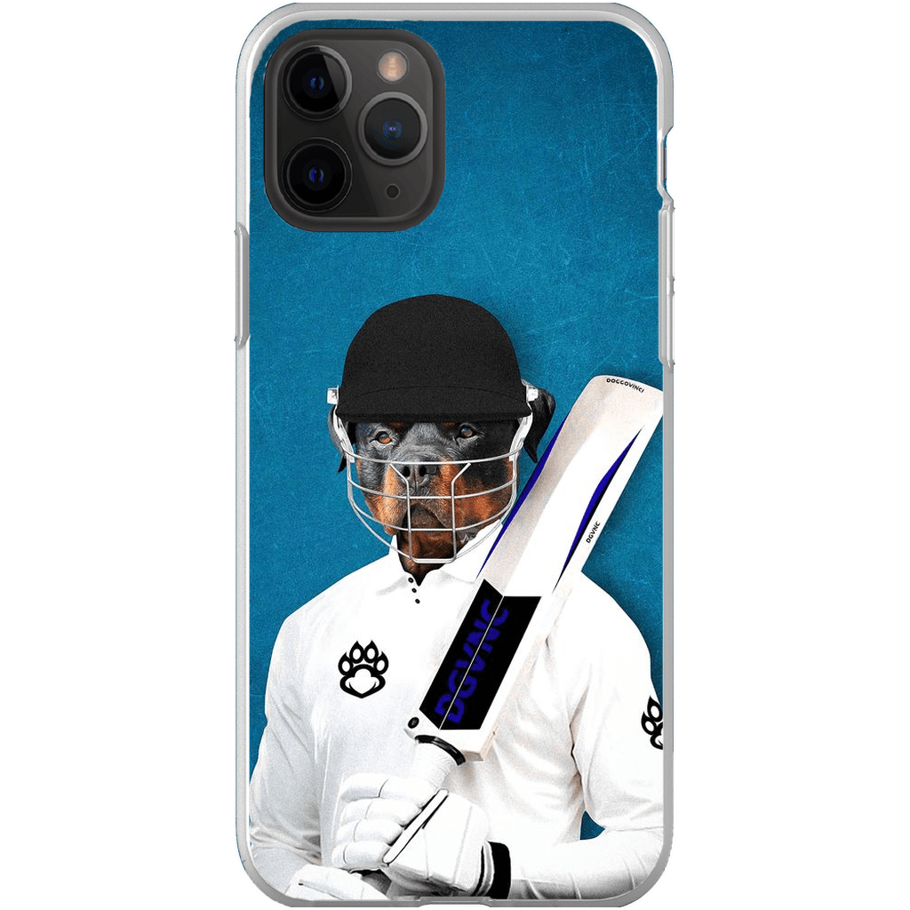 Funda para teléfono personalizada &#39;El jugador de críquet&#39;