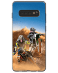 Funda personalizada para teléfono con 2 mascotas 'The Motocross Riders'