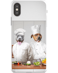 Funda personalizada para teléfono con 2 mascotas 'The Chefs'