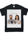 Camiseta personalizada moderna para 2 mascotas y humanos