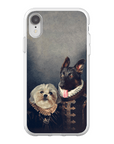 Funda personalizada para teléfono con 2 mascotas 'Duque y Duquesa'