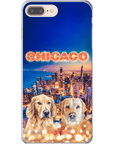 Funda personalizada para teléfono con 2 mascotas 'Doggos Of Chicago'