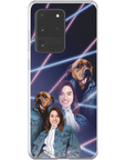 Funda para teléfono personalizada Lazer Portrait Pet (masculino)/humano (femenino) de los años 80