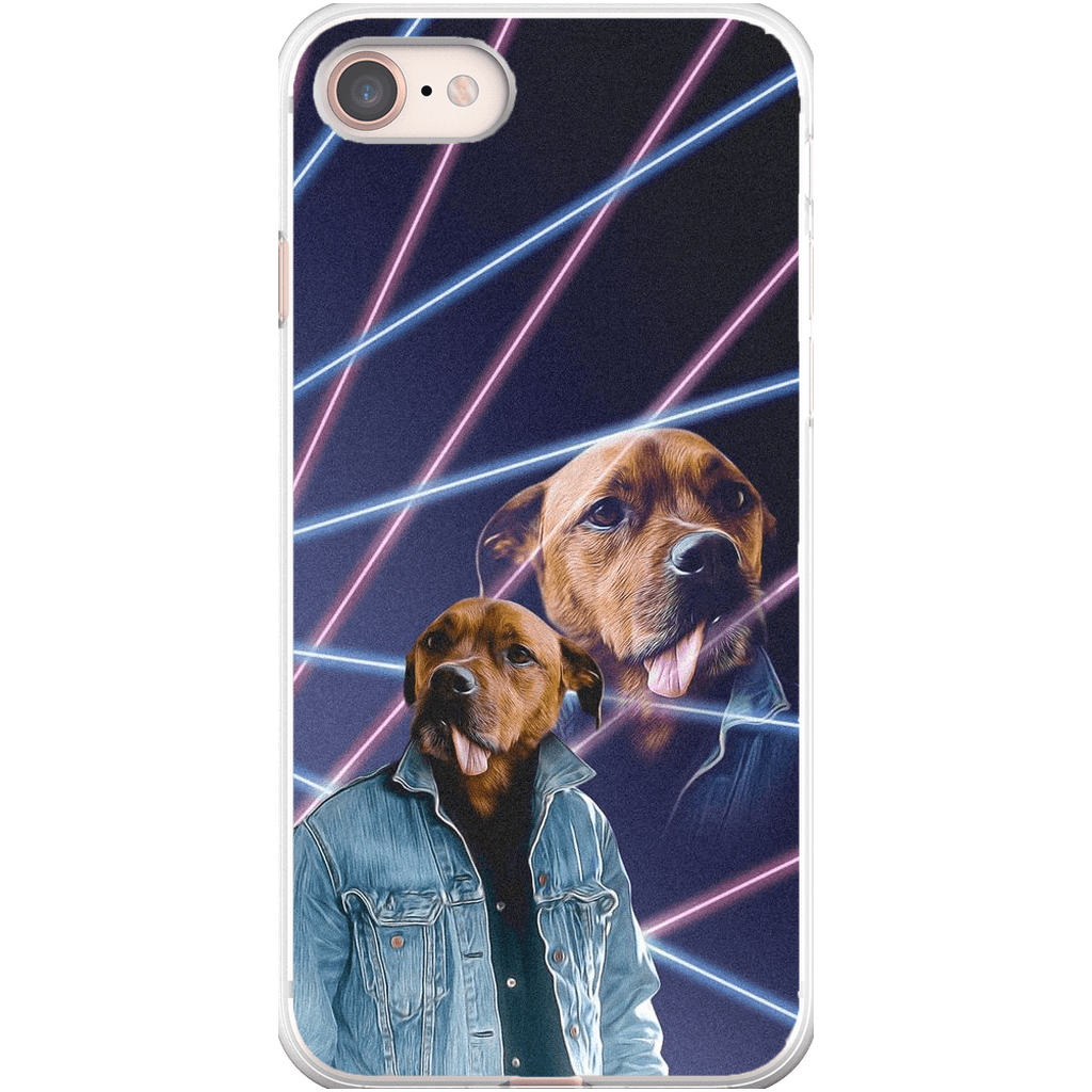 Funda personalizada para teléfono con mascota &#39;1980s Lazer Portrait&#39;