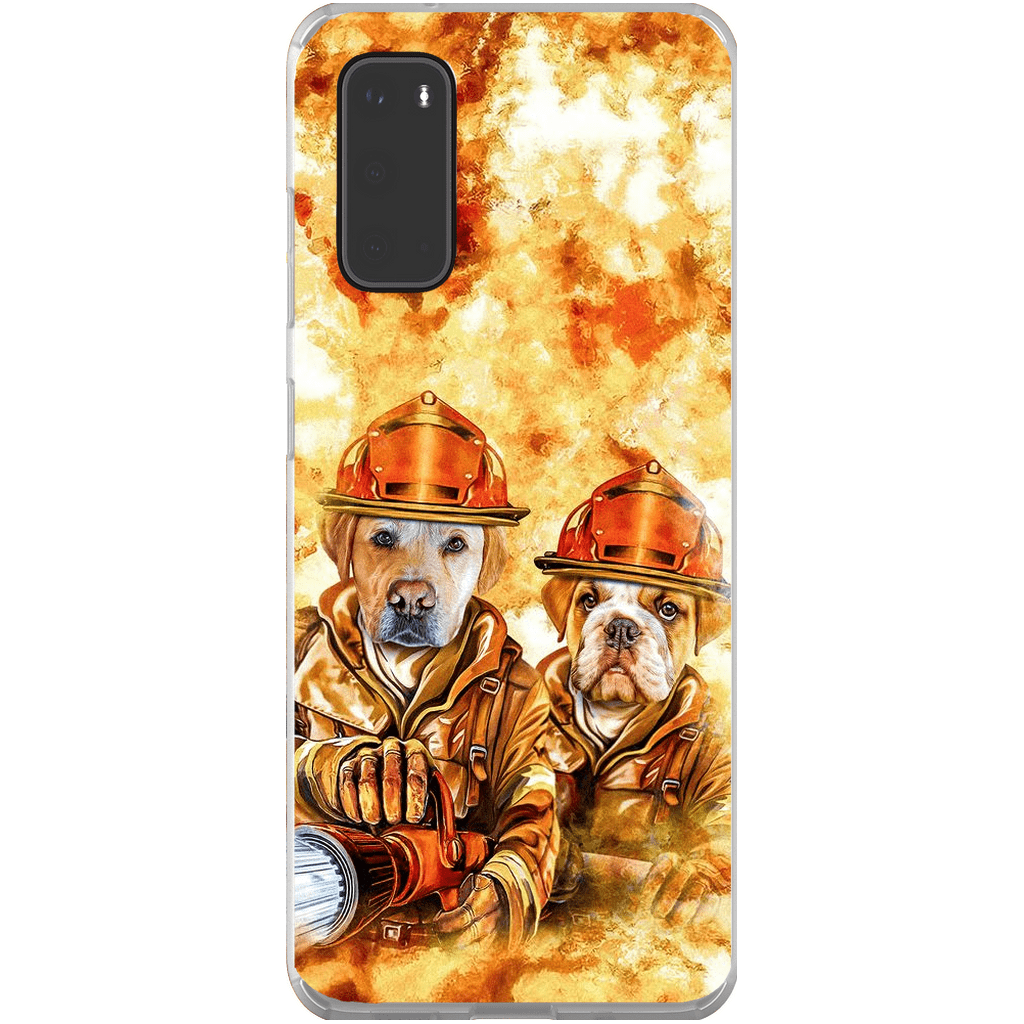 Funda personalizada para teléfono con 2 mascotas &#39;Los Bomberos&#39;