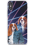 Funda personalizada para teléfono con mascota 'Lazer Portrait (femenino) de los años 80'