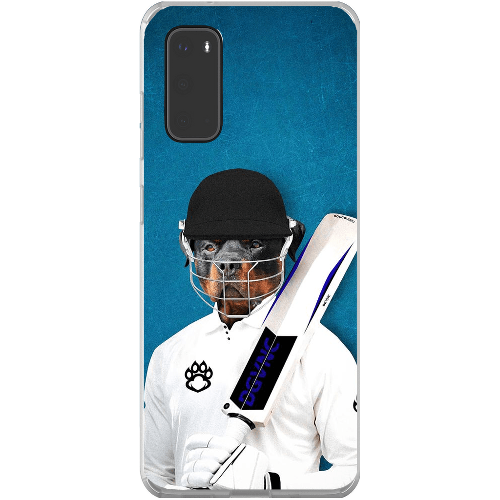 Funda para teléfono personalizada &#39;El jugador de críquet&#39;