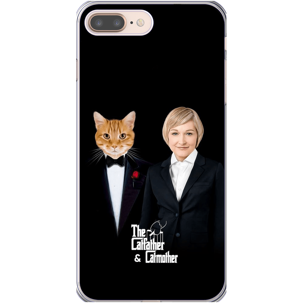 Funda para teléfono personalizada &#39;El padre gato y la madre gato&#39;