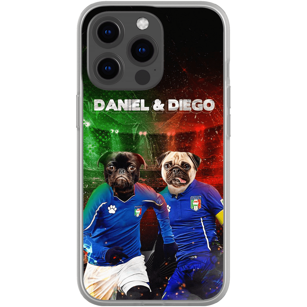 &#39;Italy Doggos&#39; Funda personalizada para teléfono con 2 mascotas