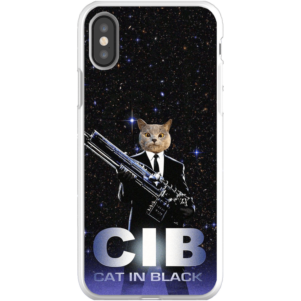 Funda para móvil personalizada &#39;Gato de negro&#39;