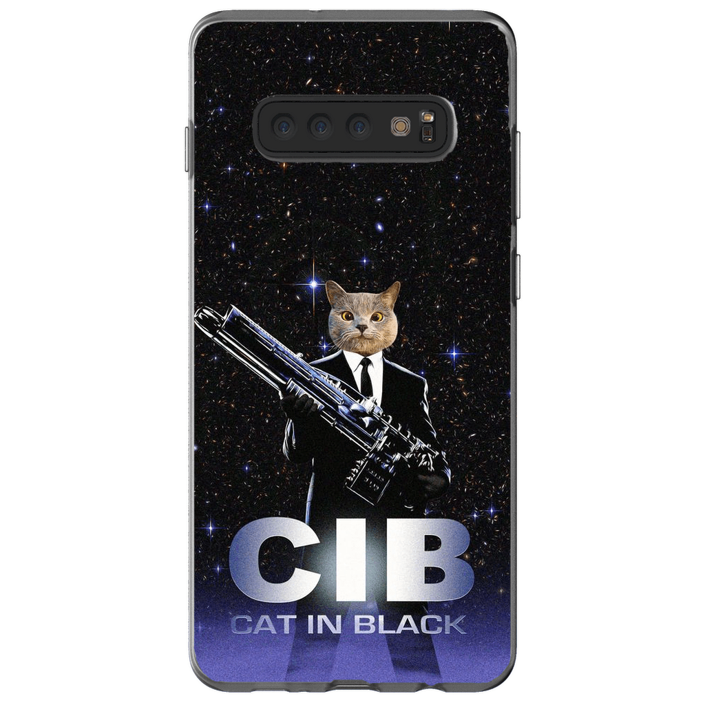 Funda para móvil personalizada &#39;Gato de negro&#39;