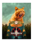 Lienzo personalizado para mascotas 'Jurassic Meow'