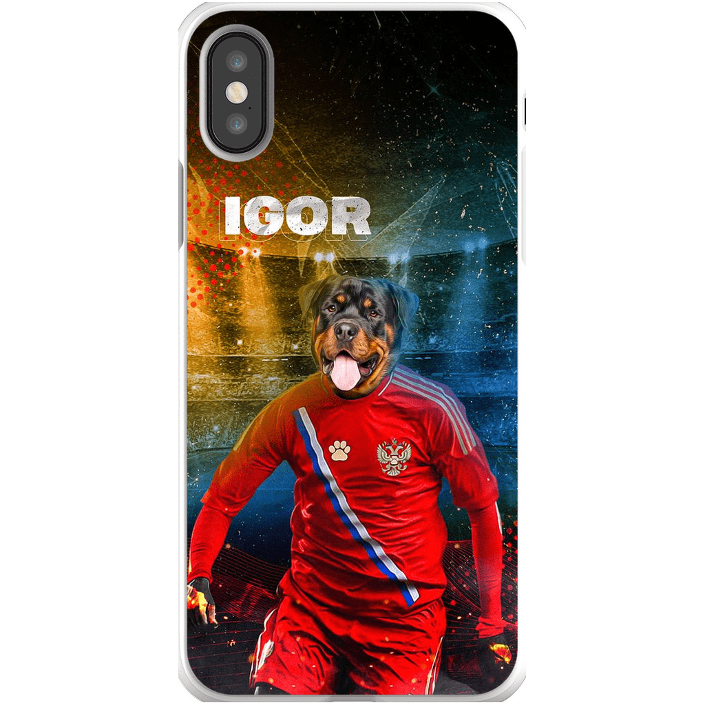 Funda para móvil personalizada &#39;Russia Doggos Soccer&#39;