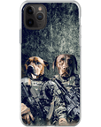 Funda personalizada para teléfono con 2 mascotas 'The Army Veterans'