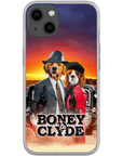 Funda personalizada para teléfono con 2 mascotas 'Boney and Clyde'