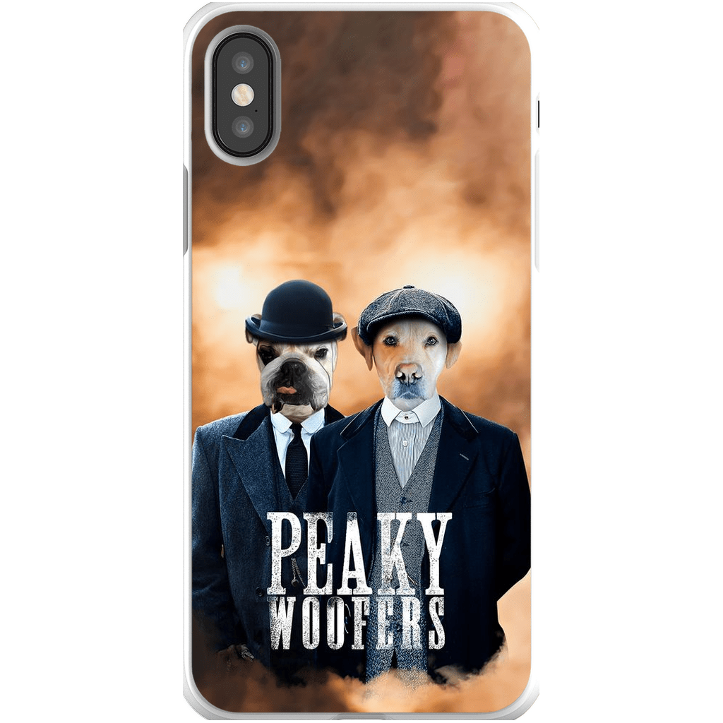 Funda personalizada para teléfono con 2 mascotas &#39;Peaky Woofers&#39;