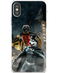 Funda personalizada para teléfono con 2 mascotas 'Bat Dog &amp; Robpaw'