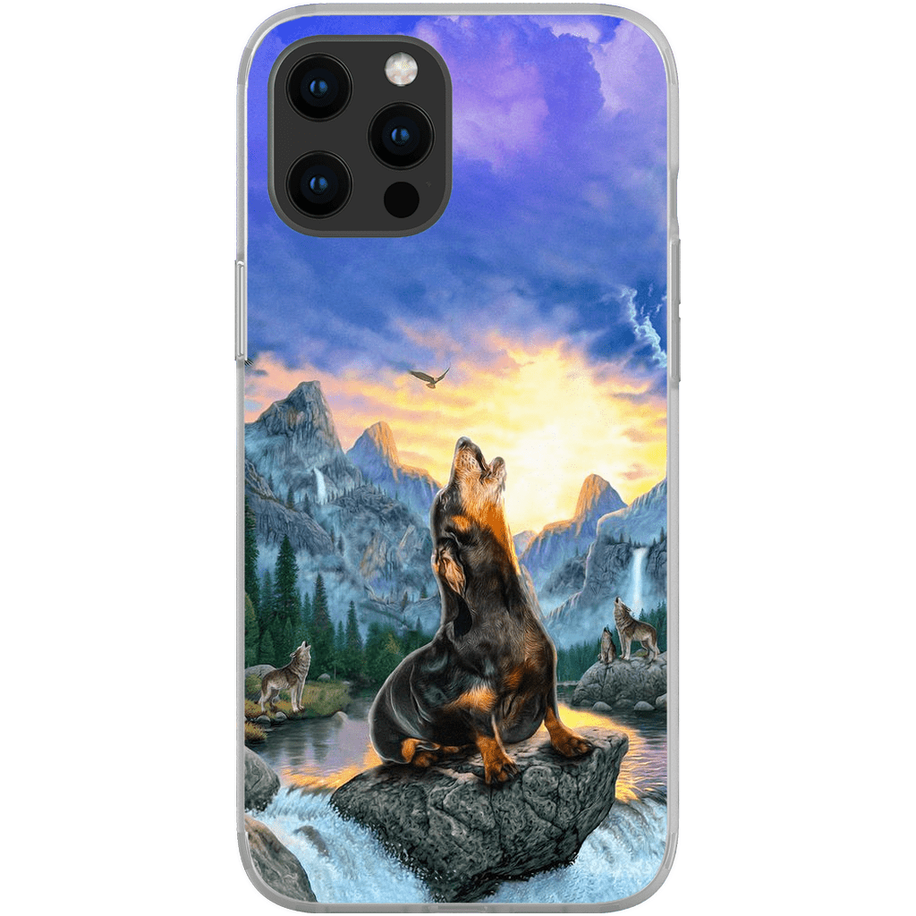 Funda para móvil personalizada &#39;El lobo retro&#39;