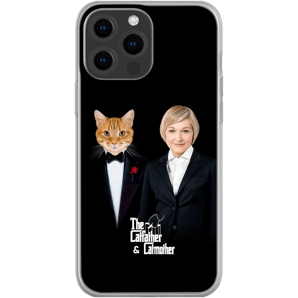 Funda para teléfono personalizada &#39;El padre gato y la madre gato&#39;