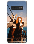 Funda personalizada para teléfono con 2 mascotas 'Titanic Doggos'