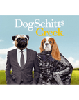 Lienzo personalizado para 2 mascotas 'DogSchitt's Creek'