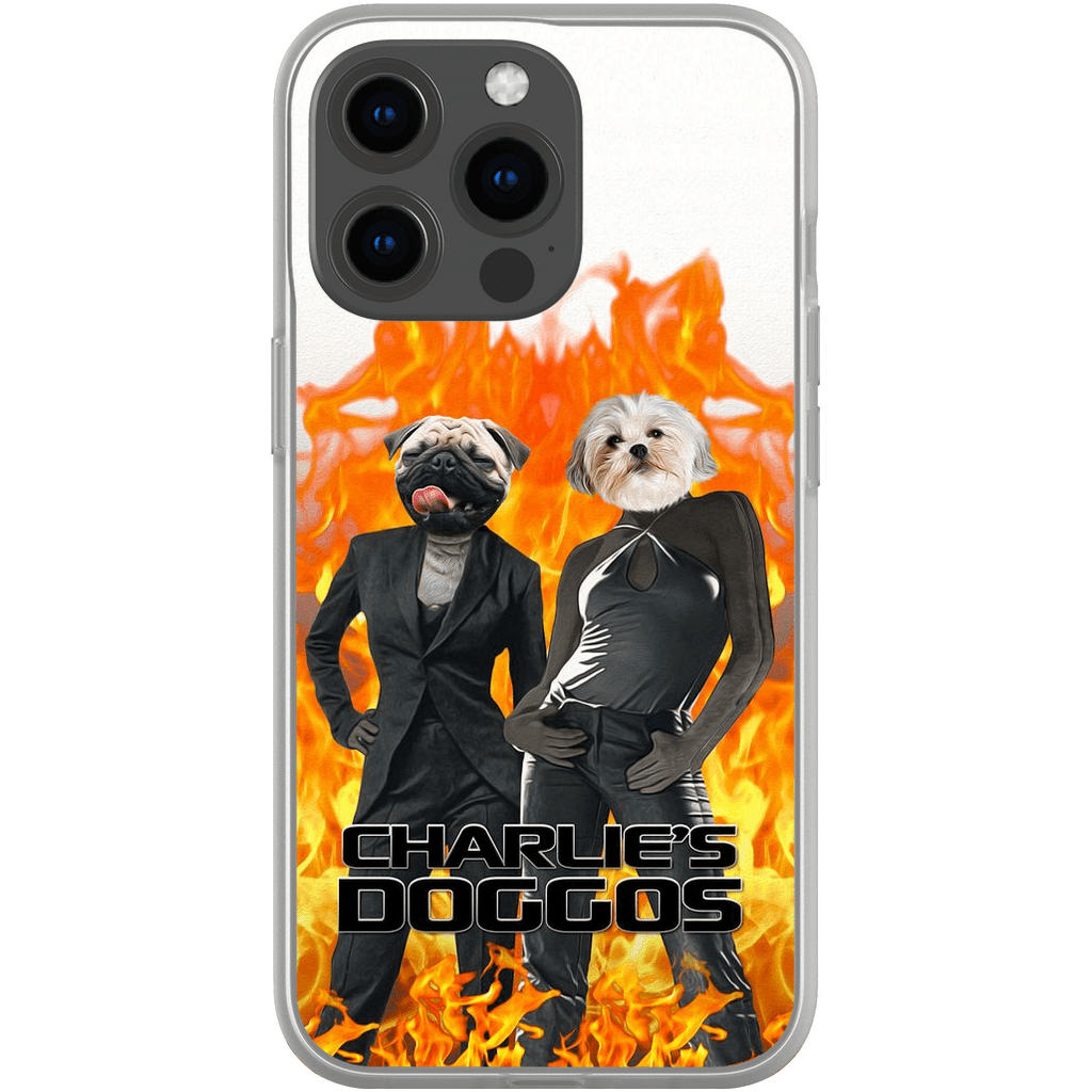 Funda personalizada para teléfono con 2 mascotas &#39;Charlie&#39;s Doggos&#39;