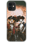 'Los Piratas' Funda personalizada para teléfono con 3 mascotas