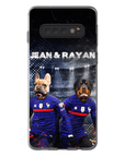 Funda personalizada para teléfono con 2 mascotas 'France Doggos'