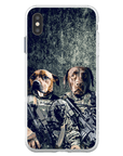 Funda personalizada para teléfono con 2 mascotas 'The Army Veterans'