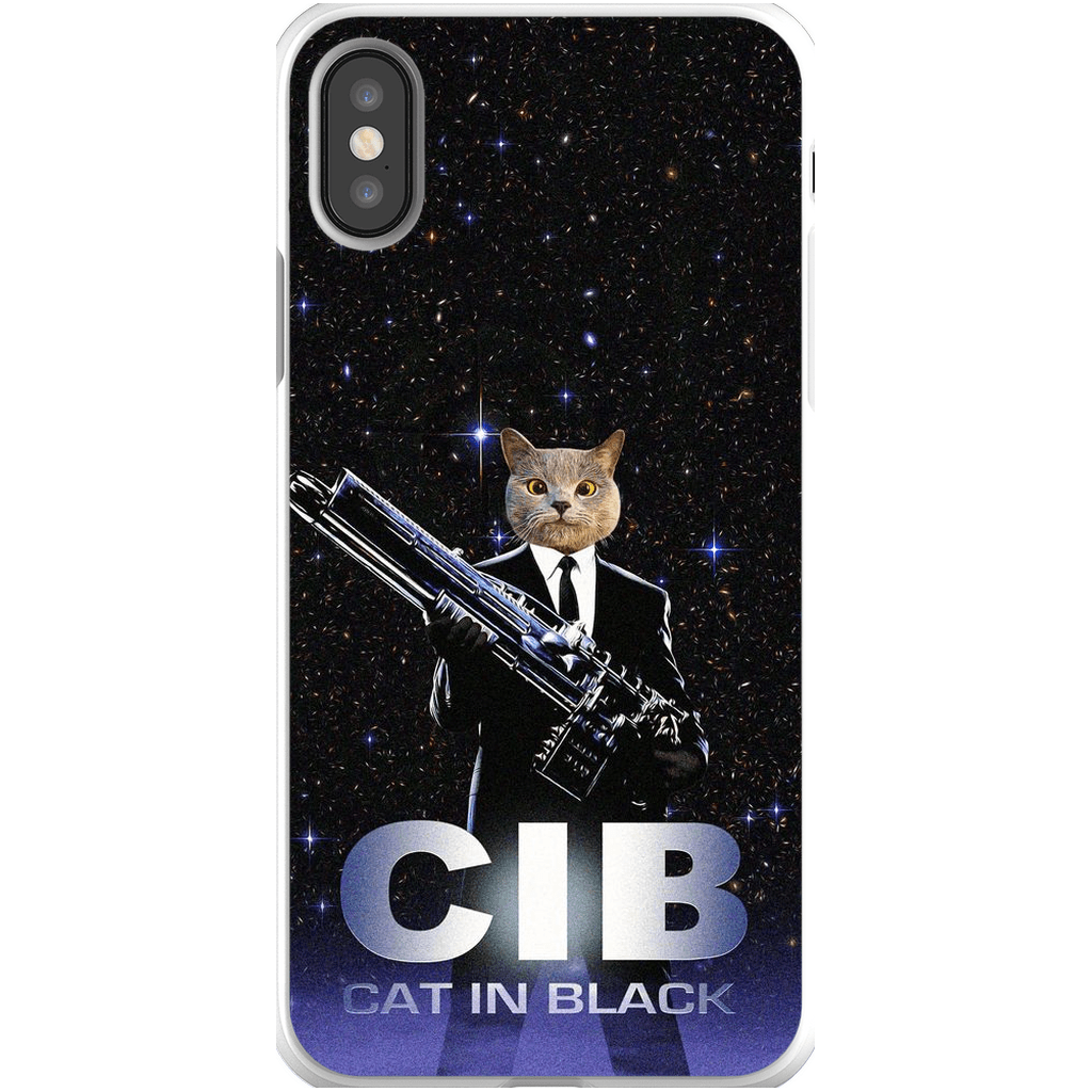 Funda para móvil personalizada &#39;Gato de negro&#39;