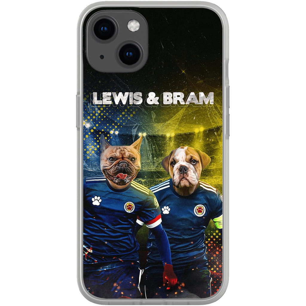 Funda personalizada para teléfono con 2 mascotas &#39;Scotland Doggos&#39;