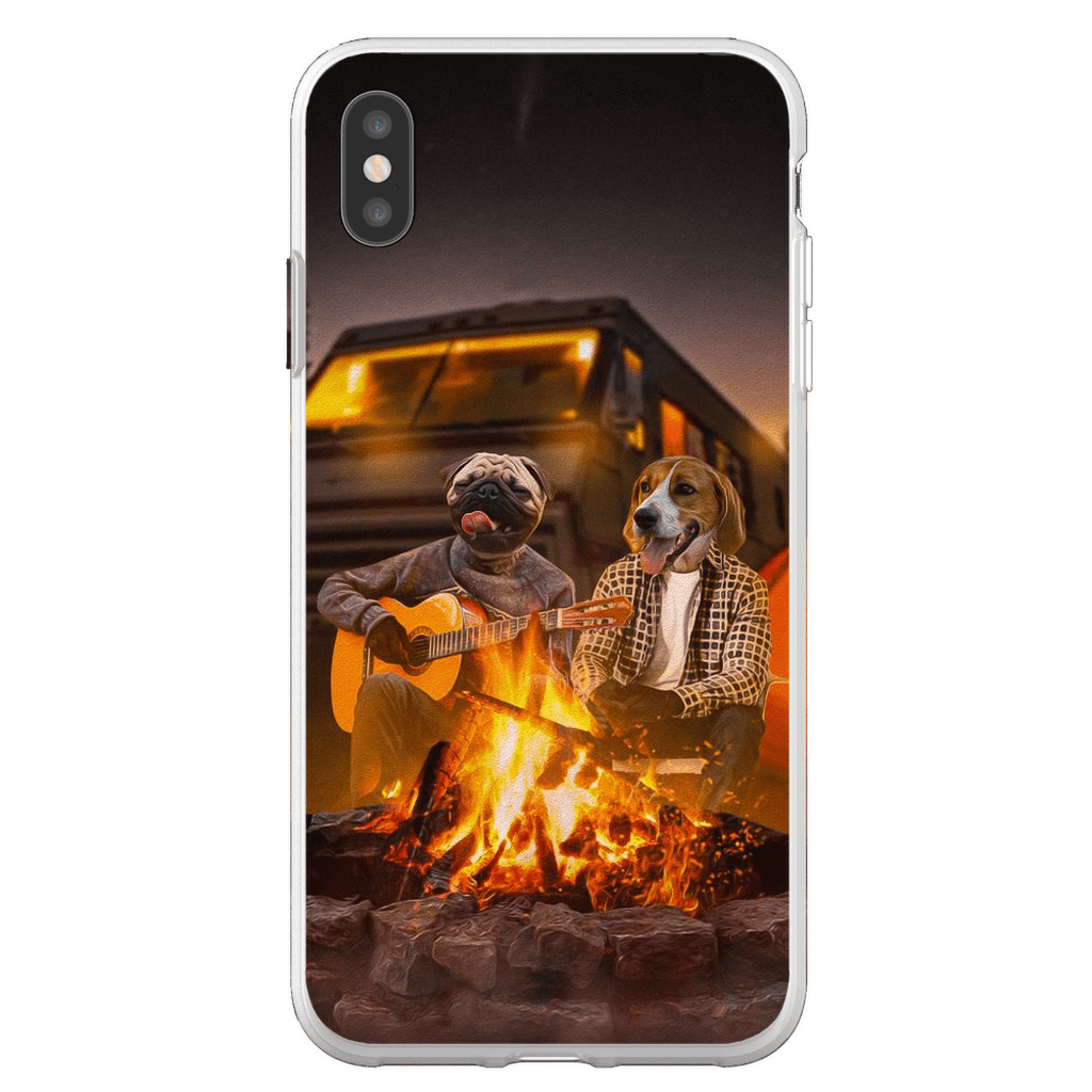 Funda personalizada para teléfono con 2 mascotas &#39;The Campers&#39;