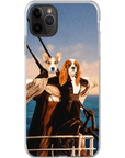 Funda personalizada para teléfono con 2 mascotas 'Titanic Doggos'