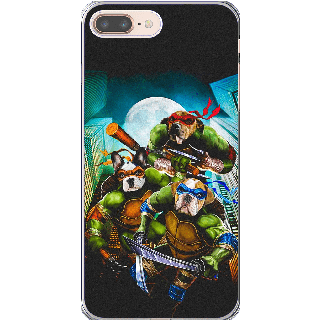 Funda personalizada para teléfono con 3 mascotas &#39;Teenage Mutant Ninja Doggos&#39;