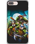 Funda personalizada para teléfono con 3 mascotas 'Teenage Mutant Ninja Doggos'