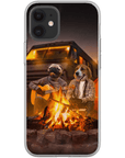 Funda personalizada para teléfono con 2 mascotas 'The Campers'