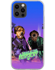 Funda personalizada para teléfono con 2 mascotas 'Una noche en Pawsbury'