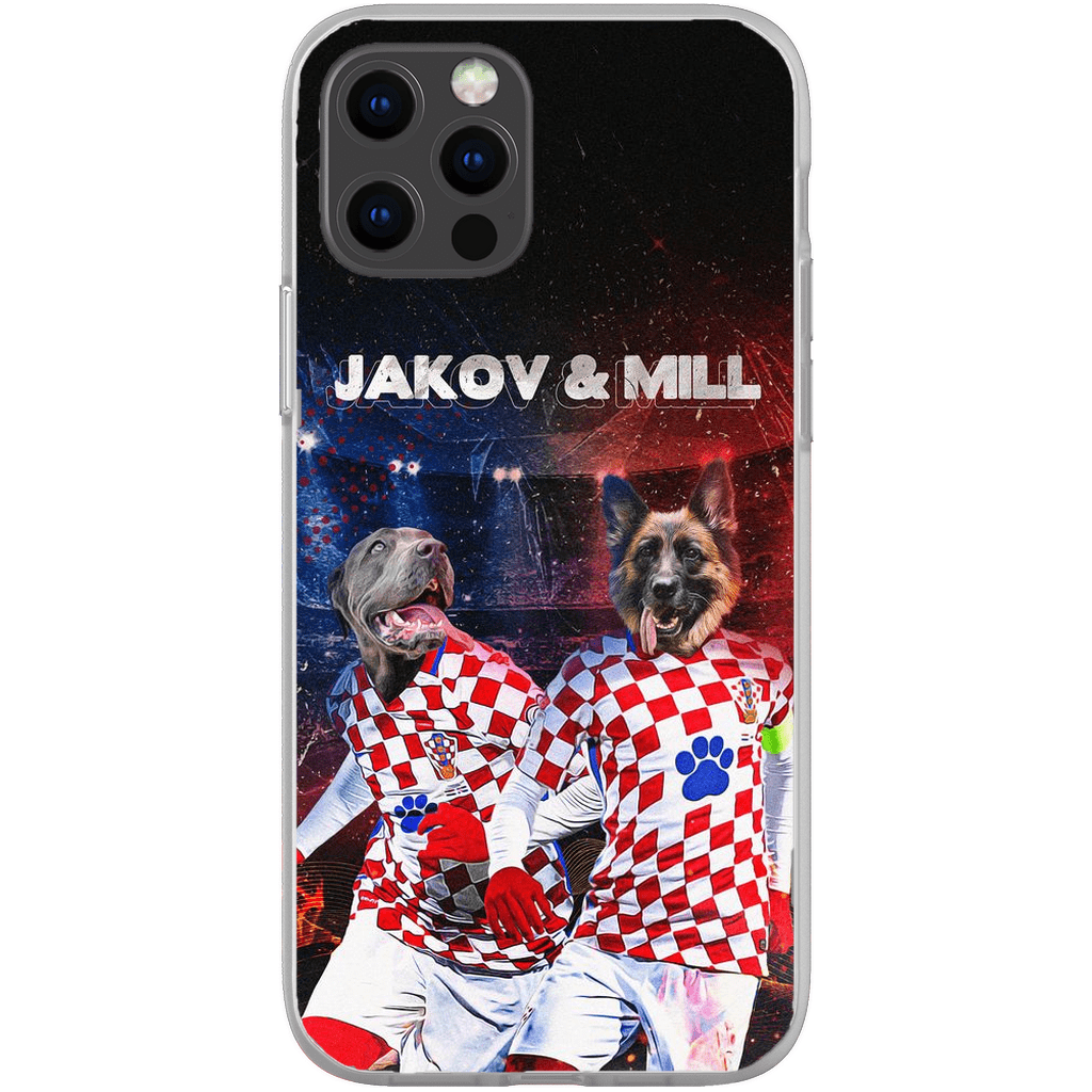 &#39;Croatia Doggos&#39; Funda personalizada para teléfono con 2 mascotas