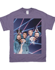 Camiseta personalizada '1980s Lazer Portrait 2 Pet &amp; Humans(Males)'