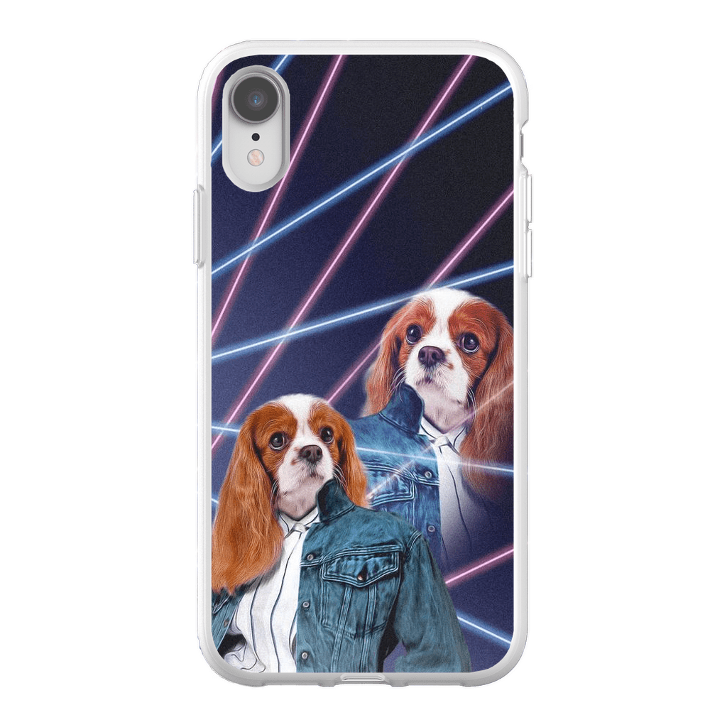 Funda personalizada para teléfono con mascota &#39;Lazer Portrait (femenino) de los años 80&#39;