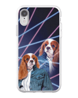 Funda personalizada para teléfono con mascota 'Lazer Portrait (femenino) de los años 80'