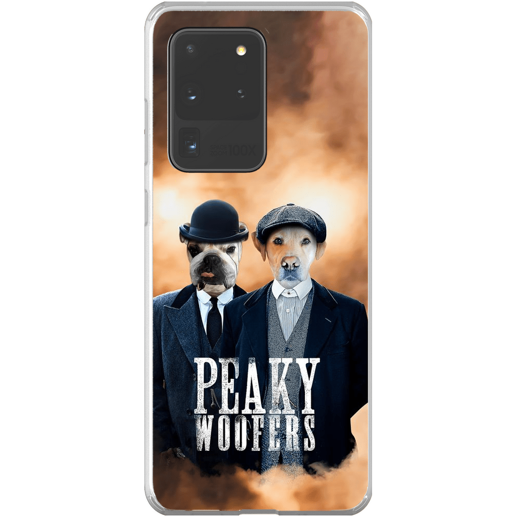 Funda personalizada para teléfono con 2 mascotas &#39;Peaky Woofers&#39;