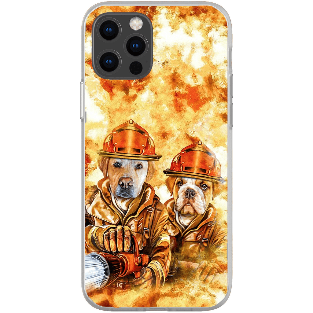 Funda personalizada para teléfono con 2 mascotas &#39;Los Bomberos&#39;