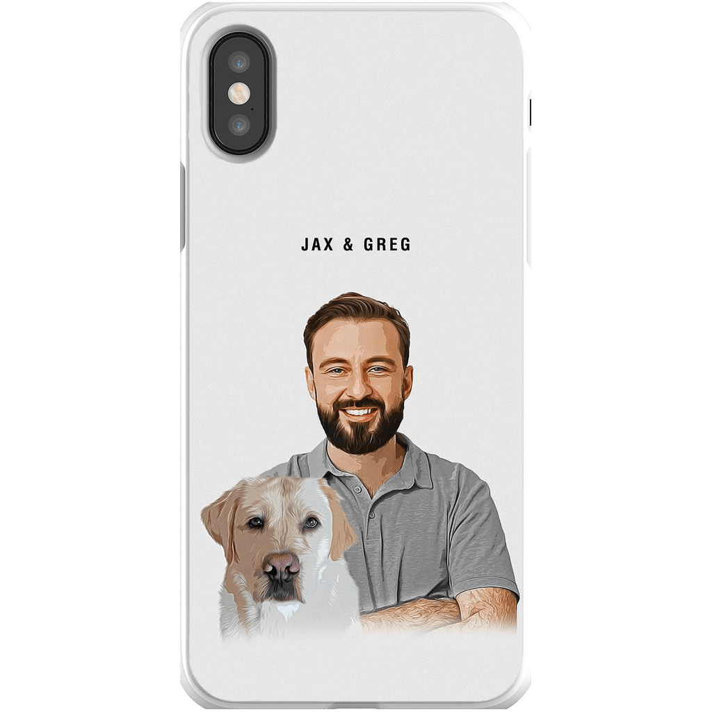 Funda moderna personalizada para teléfono para mascotas y humanos