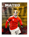 Lienzo personalizado para mascotas 'Austria Doggos Soccer'