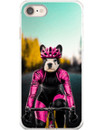 Funda para móvil personalizada 'La ciclista femenina'