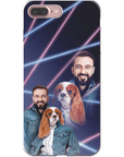 Funda para teléfono personalizada Lazer Portrait Pet (femenino)/humano (masculino) de los años 80