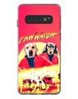 Funda personalizada para teléfono con 2 mascotas 'Paw Watch 1991'